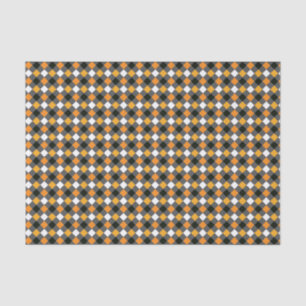 Papel De Seda Naranja blanco negro retro de Halloween