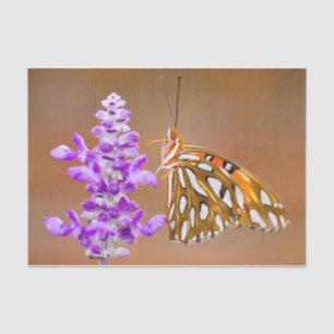 Papel De Seda Naranja brillante mariposa fritillera del Golfo