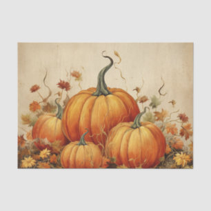 Papel De Seda Naranja Calabazas Rustic Otoño