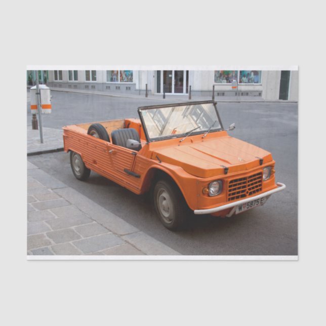 Papel De Seda Naranja Citroen Mehari (Anverso)