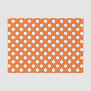 Papel De Seda Naranja con el papel seda blanco del lunar
