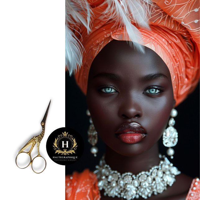 Papel De Seda Naranja Coral African American Woman Decoupage (Subido por el creador)