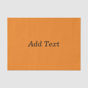 Papel De Seda Naranja Crea Tu Propio Añadir Texto Personalizado
