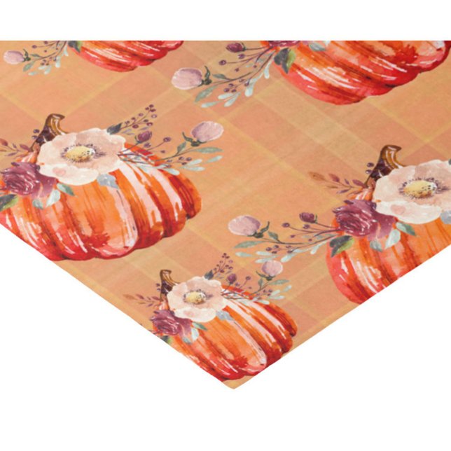 Papel De Seda Naranja de calabaza otoño plaid floral otoño otoño (Subido por el creador)