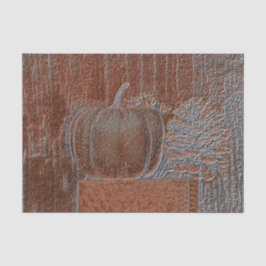 Papel De Seda Naranja de calabaza Plata Metálico Elegante Otoño