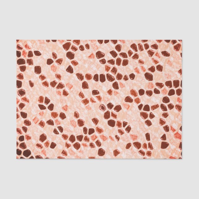 Papel De Seda Naranja de coral rosado marrón (Anverso)