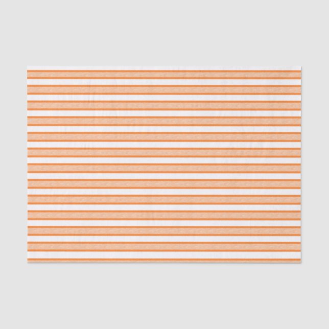 Papel De Seda Naranja de franjas esbozadas (Anverso)