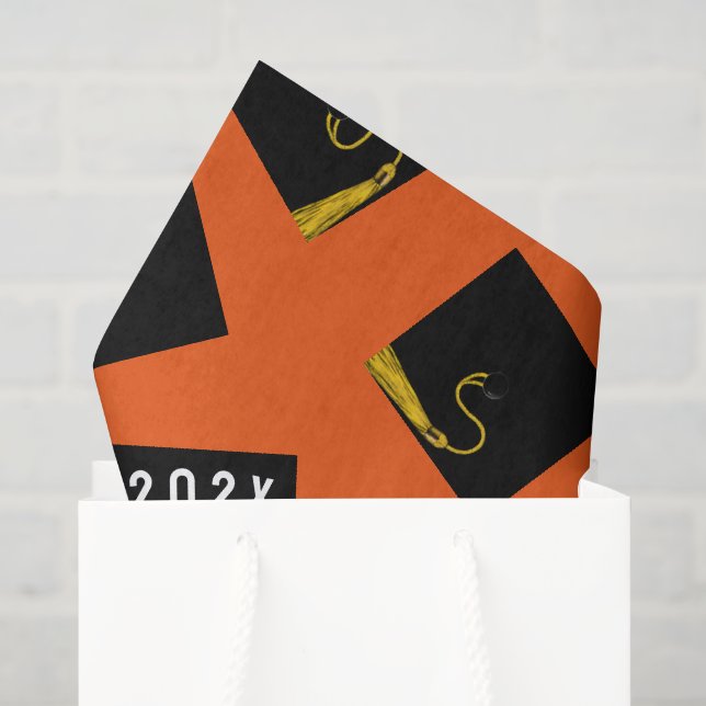 Papel De Seda Naranja de graduación (Bolsa de regalo)