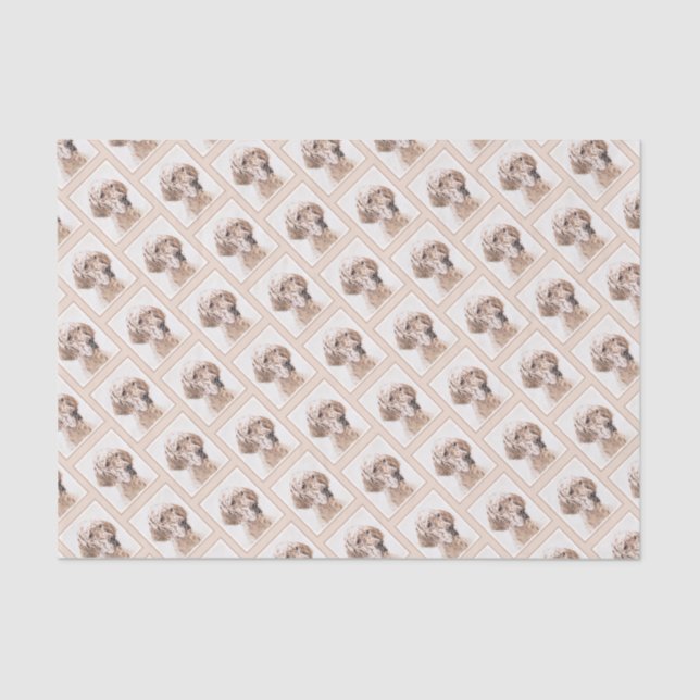 Papel De Seda Naranja de Inglaterra Belton Pintura de Perro Arte (Anverso)