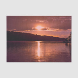 Papel De Seda Naranja de la puesta del sol Paisaje Playa Costera