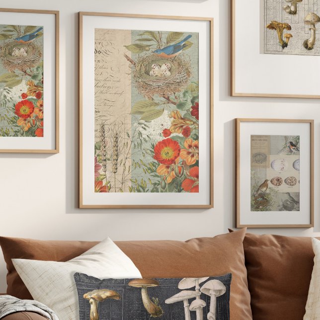 Papel De Seda Naranja de nido de pájaro  Foliage Floral Descompo (Subido por el creador)