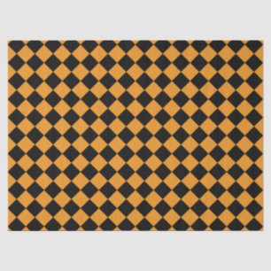 Papel De Seda Naranja de patrón controlado y desenlace negro