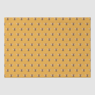 Papel De Seda Naranja de patrón de abeja de miel