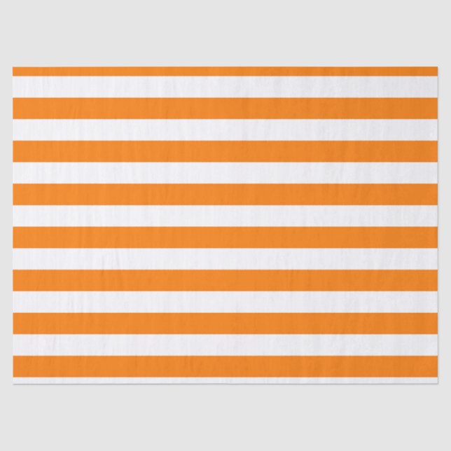 Papel De Seda Naranja de seguridad y franjas blancas (Anverso)