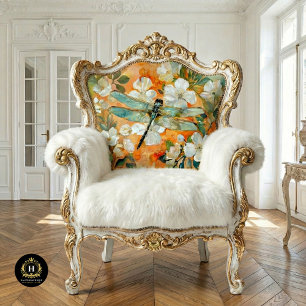 Papel De Seda Naranja Flores de flores de la vendimia de la libé