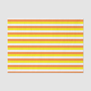Papel De Seda Naranja, franjas amarillas y blancas