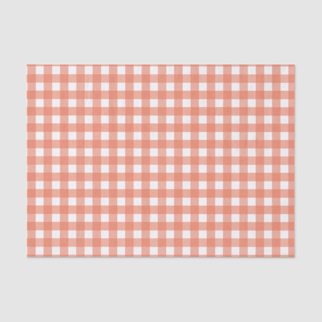 Papel De Seda Naranja gingham (Anverso)