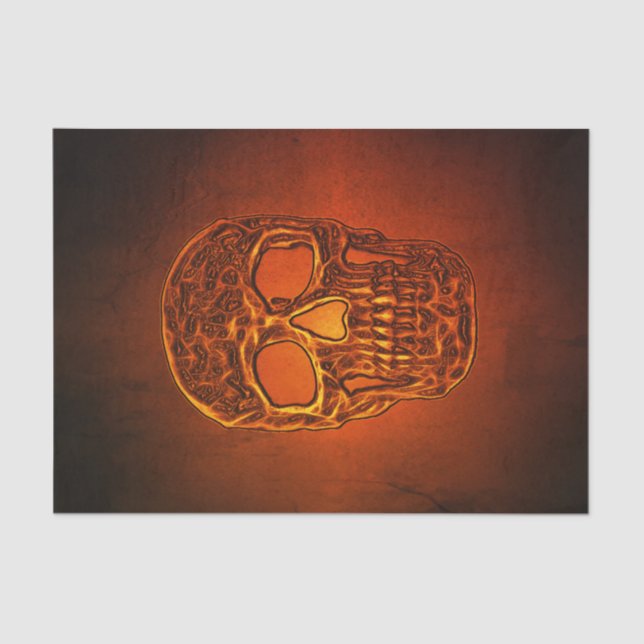 Papel De Seda Naranja gótico brillante Guay negro asustado (Anverso)