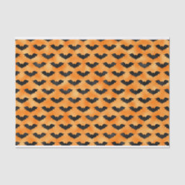 Papel De Seda Naranja HALLOWEEN CON BAÑOS NEGROS