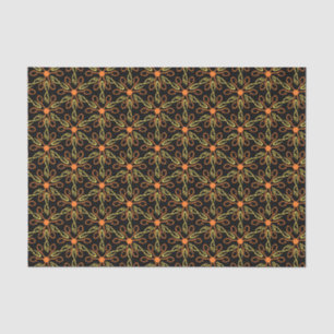 Papel De Seda Naranja Hook Yellow Hook Yellow Flower Pattern