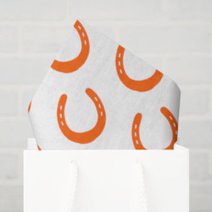 Papel De Seda Naranja Horseshoe Silhouette Moderno Horses Barn F