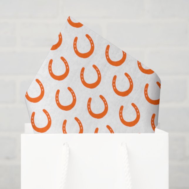 Papel De Seda Naranja Horseshoe Silhouette Moderno Horses Barn F (Bolsa de regalo)
