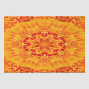 Papel De Seda Naranja Marigold Mandala