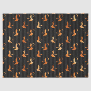 Papel De Seda Naranja metálico ve desenlace de Halloween negro