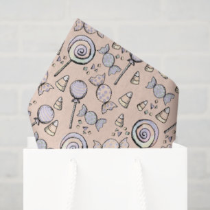 Papel De Seda Naranja Pastel Cute Halloween Candy Baby