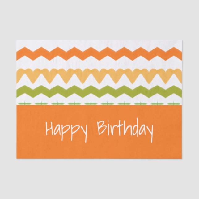 Papel De Seda Naranja Peach y Verde (Anverso)