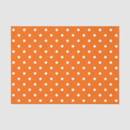 Papel De Seda Naranja Polka Dots Tissue Paper