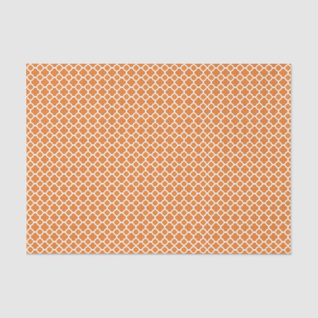 Papel De Seda Naranja Profundo de Baldosas Marroquíes de Hallowe (Anverso)