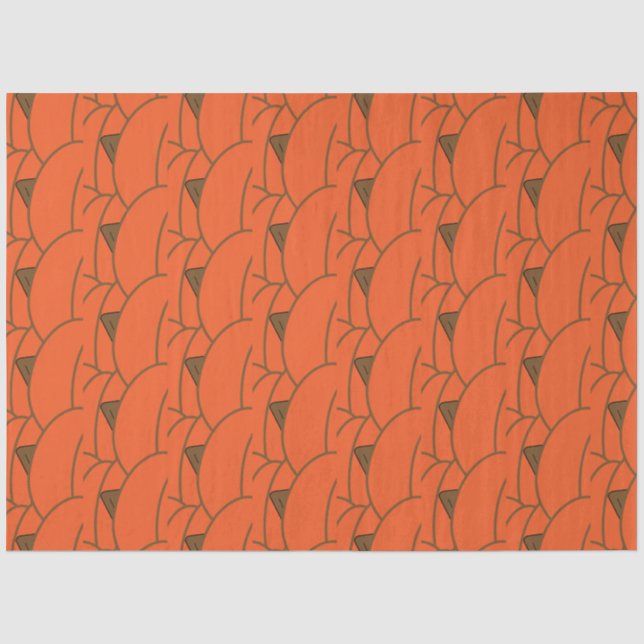 Papel De Seda Naranja Pumpkins Autumn (Anverso)