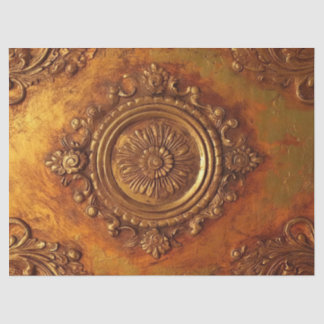 Papel De Seda Naranja quemado en adorno de honor victoriano auda