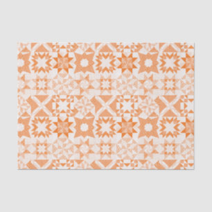 Papel De Seda Naranja Quilt de las estrellas de los parches trad