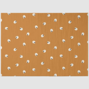 Papel De Seda Naranja Random Cute Kawaii Skull Dots