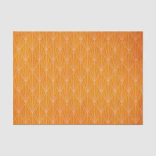 Papel De Seda Naranja retro Art Deco con problemas