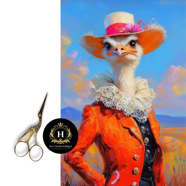 Papel De Seda Naranja Rústico Elegancia Ostrich Primavera Floral (Subido por el creador)