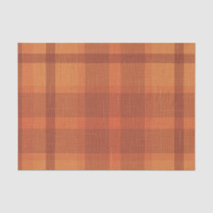 Papel De Seda Naranja Rústico Otoño Otoño Tartán