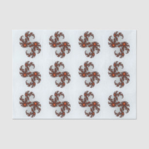 Papel De Seda Naranja Sunburst Fractal