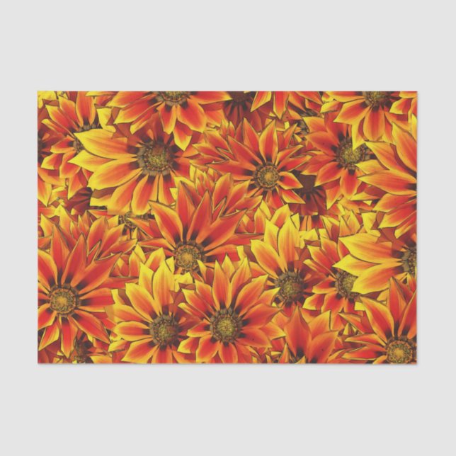 Papel De Seda Naranja Sunflowers (Anverso)