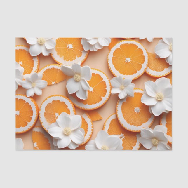 Papel De Seda Naranja texturizado Blossom (Anverso)