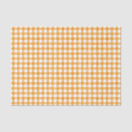 Papel De Seda Naranja Watercolor Gingham Tissue Paper