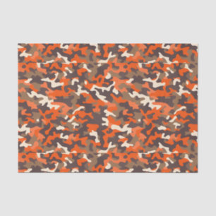 Papel De Seda Naranja y Brown Camo