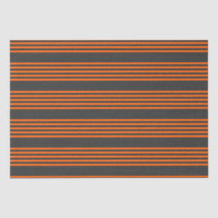 Papel De Seda Naranja y carbón vegetal cinco rayas