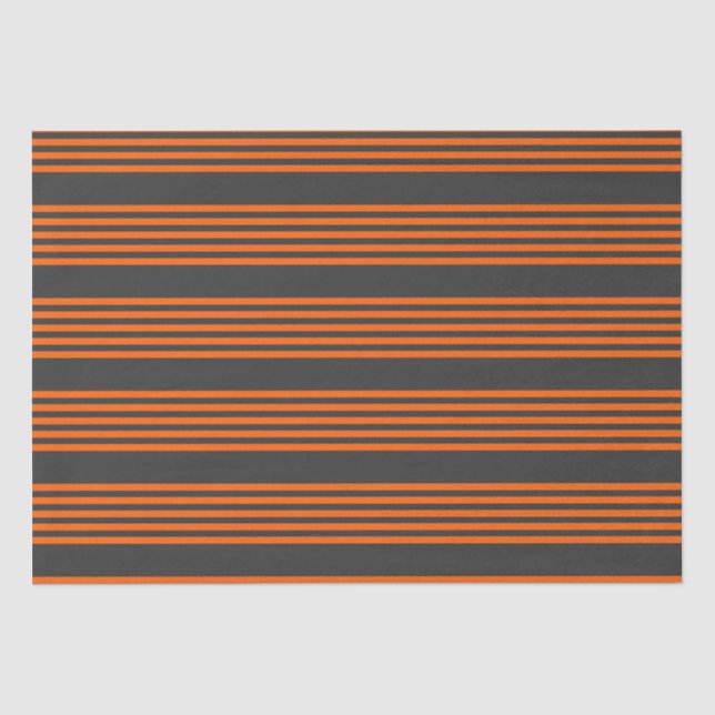Papel De Seda Naranja y carbón vegetal cinco rayas (Anverso)