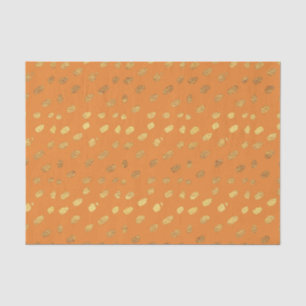 Papel De Seda Naranja y dorado elegantes