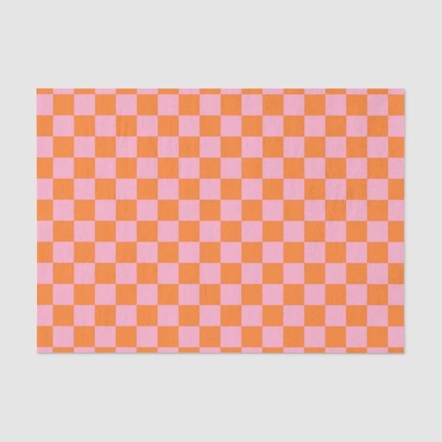 Papel De Seda Naranja y rosa de verificación (Anverso)