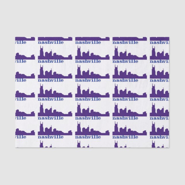 Papel De Seda Nashville Skyline Purple (Anverso)