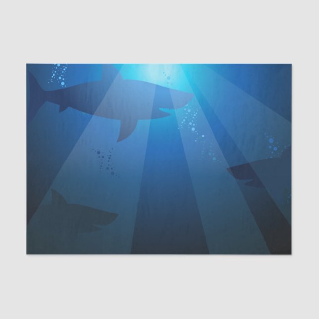 Papel De Seda Natación de tiburones (Anverso)